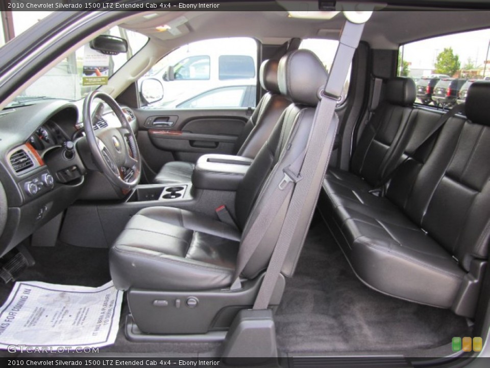 Ebony Interior Photo for the 2010 Chevrolet Silverado 1500 LTZ Extended Cab 4x4 #54077892