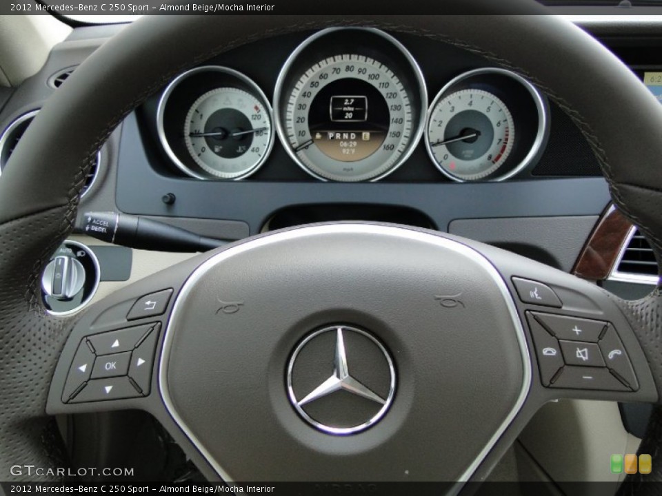 Almond Beige/Mocha Interior Controls for the 2012 Mercedes-Benz C 250 Sport #54078264