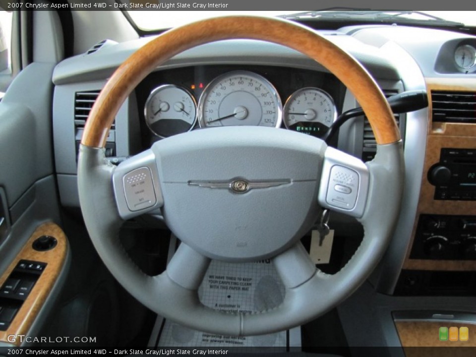 Dark Slate Gray/Light Slate Gray Interior Steering Wheel for the 2007 Chrysler Aspen Limited 4WD #54078372