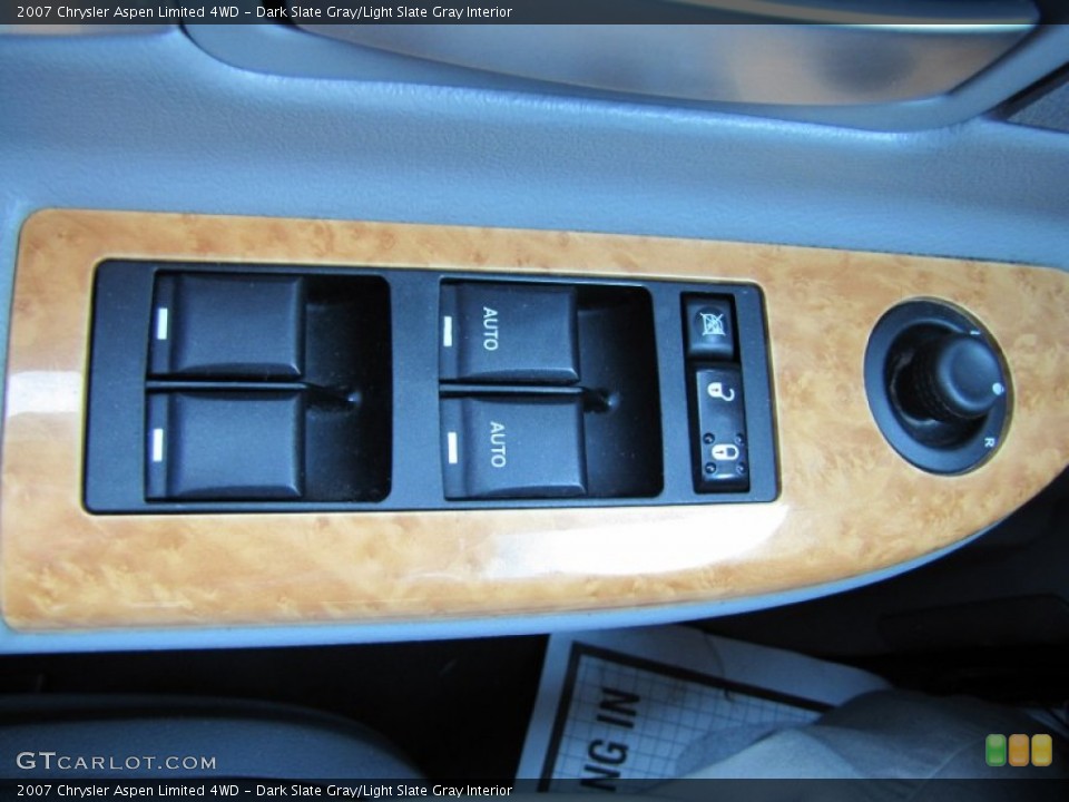 Dark Slate Gray/Light Slate Gray Interior Controls for the 2007 Chrysler Aspen Limited 4WD #54078408
