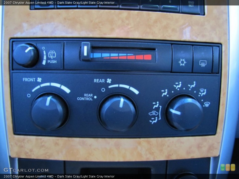 Dark Slate Gray/Light Slate Gray Interior Controls for the 2007 Chrysler Aspen Limited 4WD #54078480