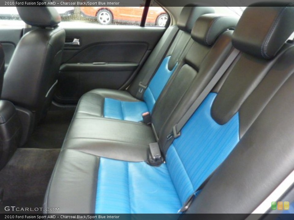Charcoal Black/Sport Blue Interior Photo for the 2010 Ford Fusion Sport AWD #54078738