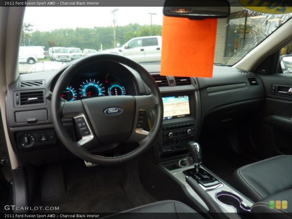 Charcoal Black Interior Dashboard for the 2011 Ford Fusion Sport AWD #54079098