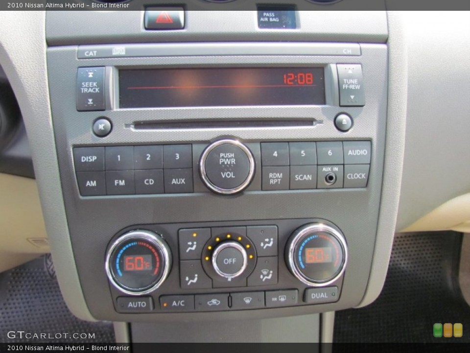 Blond Interior Controls for the 2010 Nissan Altima Hybrid #54079911
