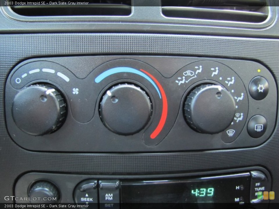 Dark Slate Gray Interior Controls for the 2003 Dodge Intrepid SE #54080145