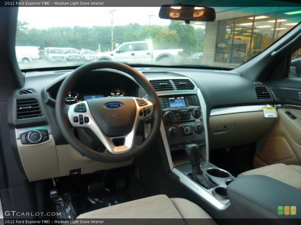 Medium Light Stone Interior Dashboard for the 2012 Ford Explorer FWD #54080289