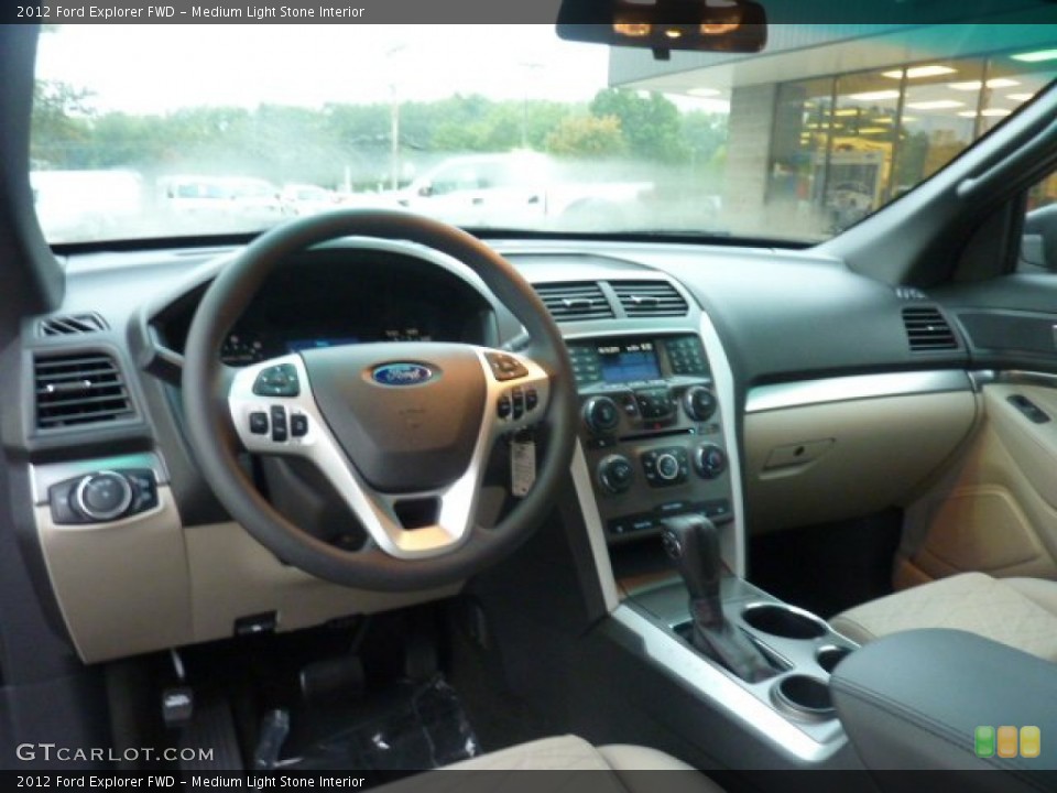 Medium Light Stone Interior Dashboard for the 2012 Ford Explorer FWD #54080625