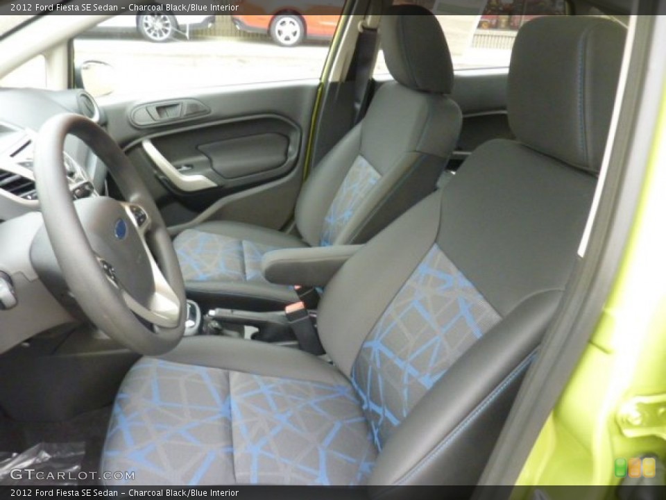 Charcoal Black/Blue Interior Photo for the 2012 Ford Fiesta SE Sedan #54081489