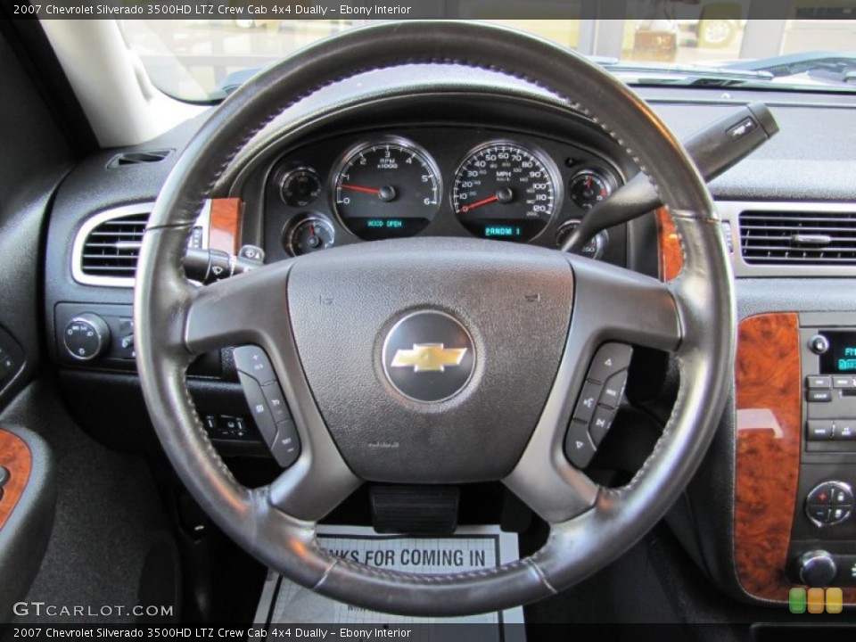 Ebony Interior Steering Wheel for the 2007 Chevrolet Silverado 3500HD LTZ Crew Cab 4x4 Dually #54081537