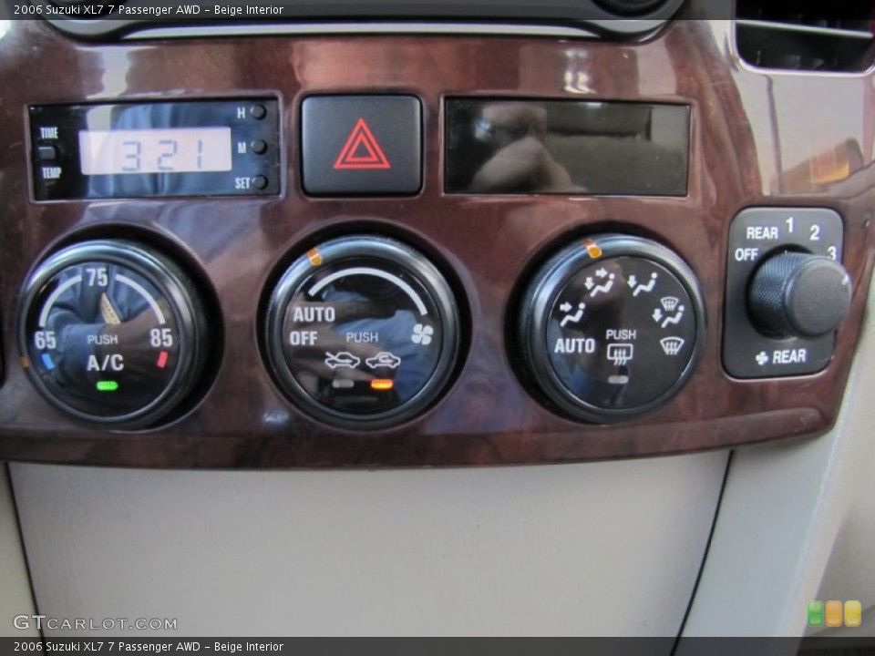 Beige Interior Controls for the 2006 Suzuki XL7 7 Passenger AWD #54081909