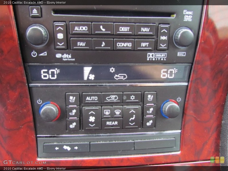 Ebony Interior Controls for the 2010 Cadillac Escalade AWD #54083262