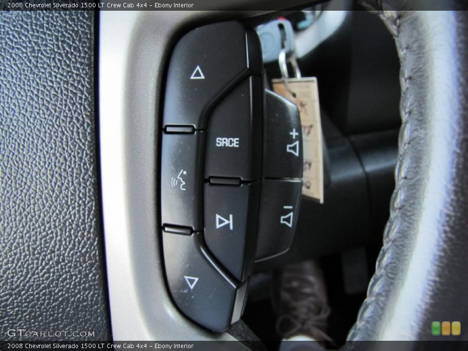 Ebony Interior Controls for the 2008 Chevrolet Silverado 1500 LT Crew Cab 4x4 #54083469