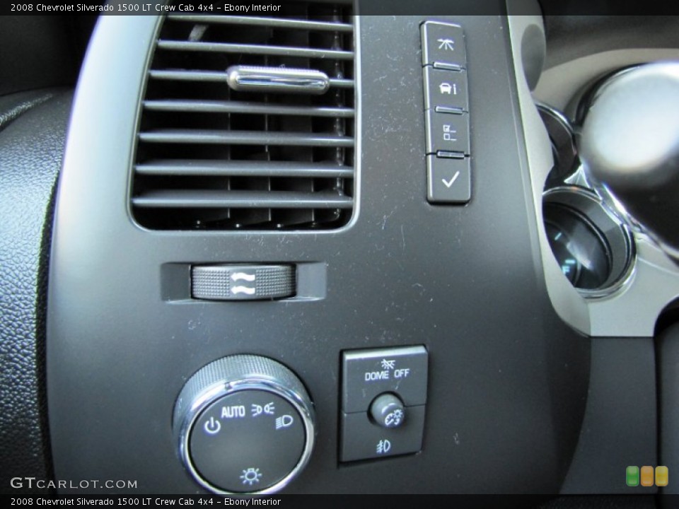 Ebony Interior Controls for the 2008 Chevrolet Silverado 1500 LT Crew Cab 4x4 #54083490