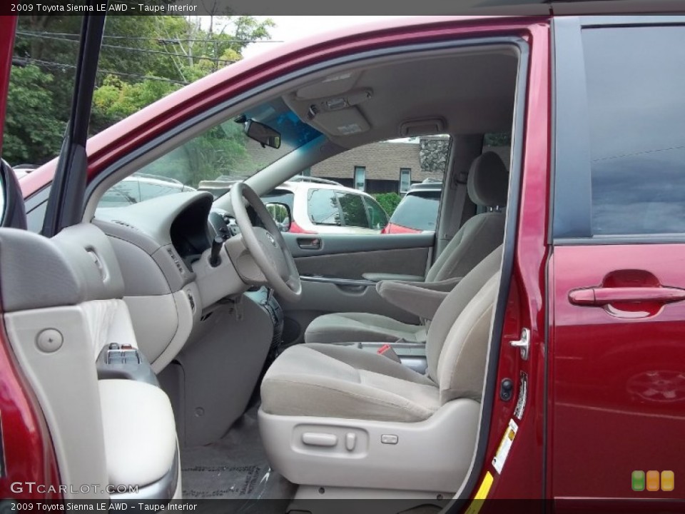 Taupe Interior Photo for the 2009 Toyota Sienna LE AWD #54085209