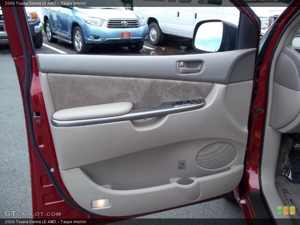 Taupe Interior Door Panel for the 2009 Toyota Sienna LE AWD #54085218