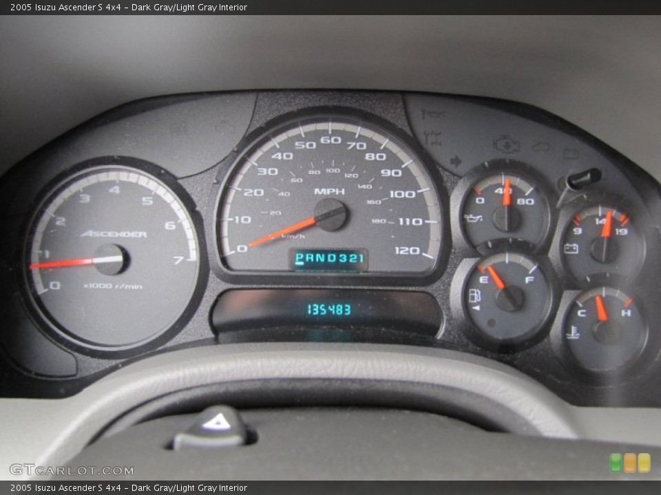 Dark Gray/Light Gray Interior Gauges for the 2005 Isuzu Ascender S 4x4 #54086517