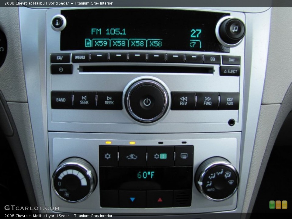 Titanium Gray Interior Audio System for the 2008 Chevrolet Malibu Hybrid Sedan #54088100