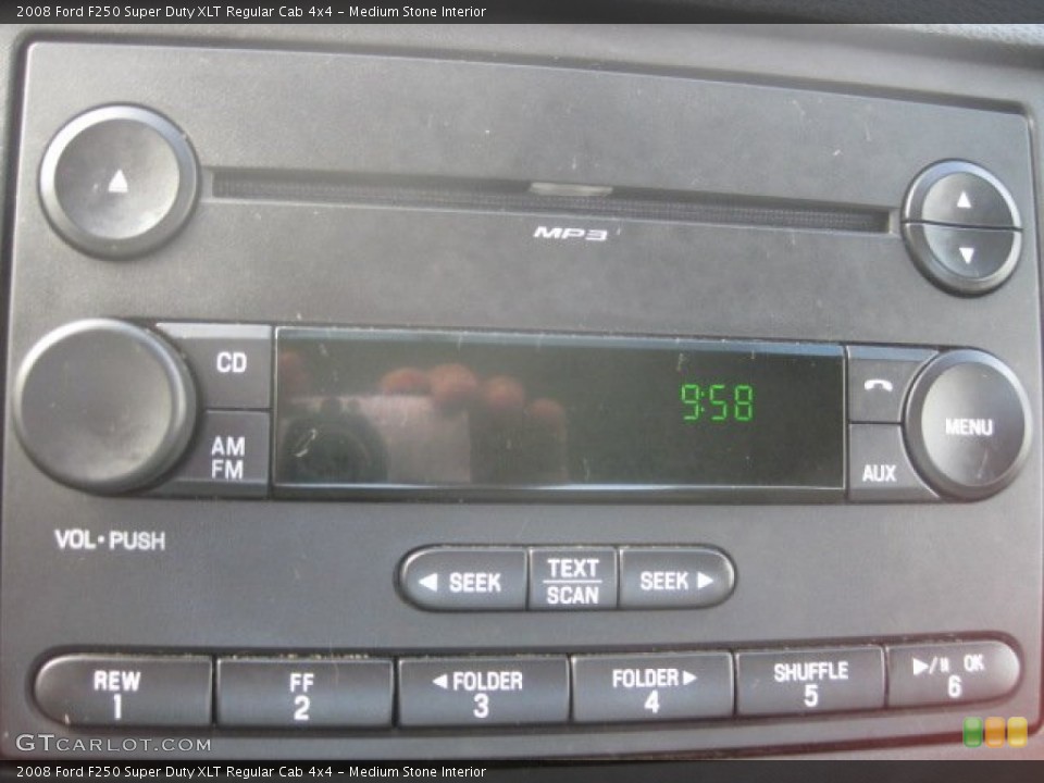 Medium Stone Interior Audio System for the 2008 Ford F250 Super Duty XLT Regular Cab 4x4 #54088578