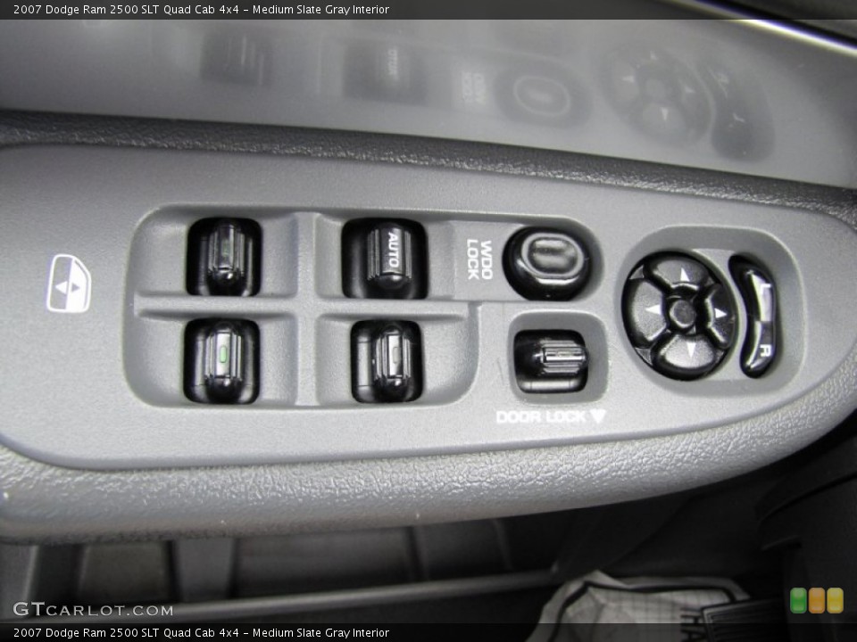 Medium Slate Gray Interior Controls for the 2007 Dodge Ram 2500 SLT Quad Cab 4x4 #54089706