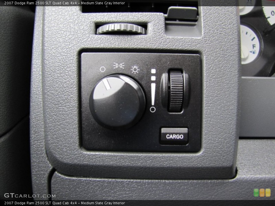 Medium Slate Gray Interior Controls for the 2007 Dodge Ram 2500 SLT Quad Cab 4x4 #54089715