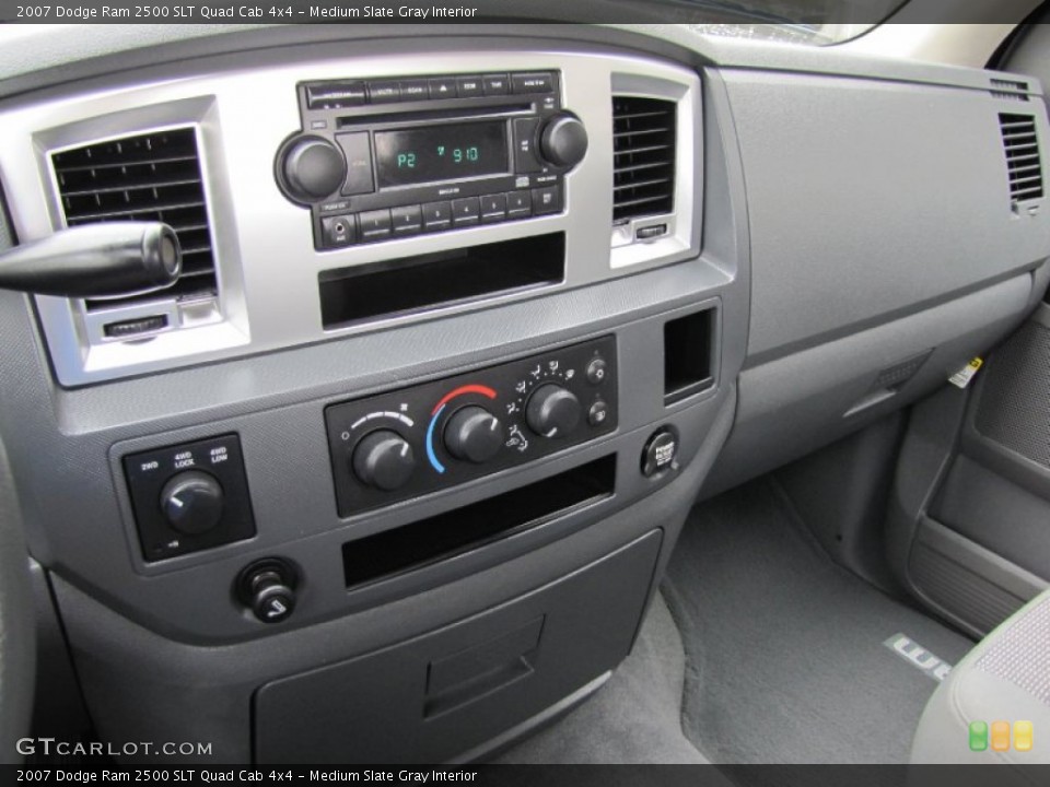 Medium Slate Gray Interior Controls for the 2007 Dodge Ram 2500 SLT Quad Cab 4x4 #54089739