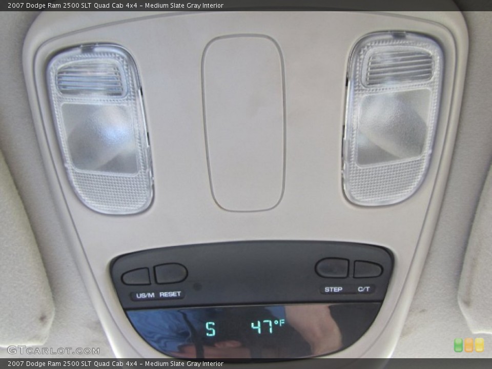 Medium Slate Gray Interior Controls for the 2007 Dodge Ram 2500 SLT Quad Cab 4x4 #54089811