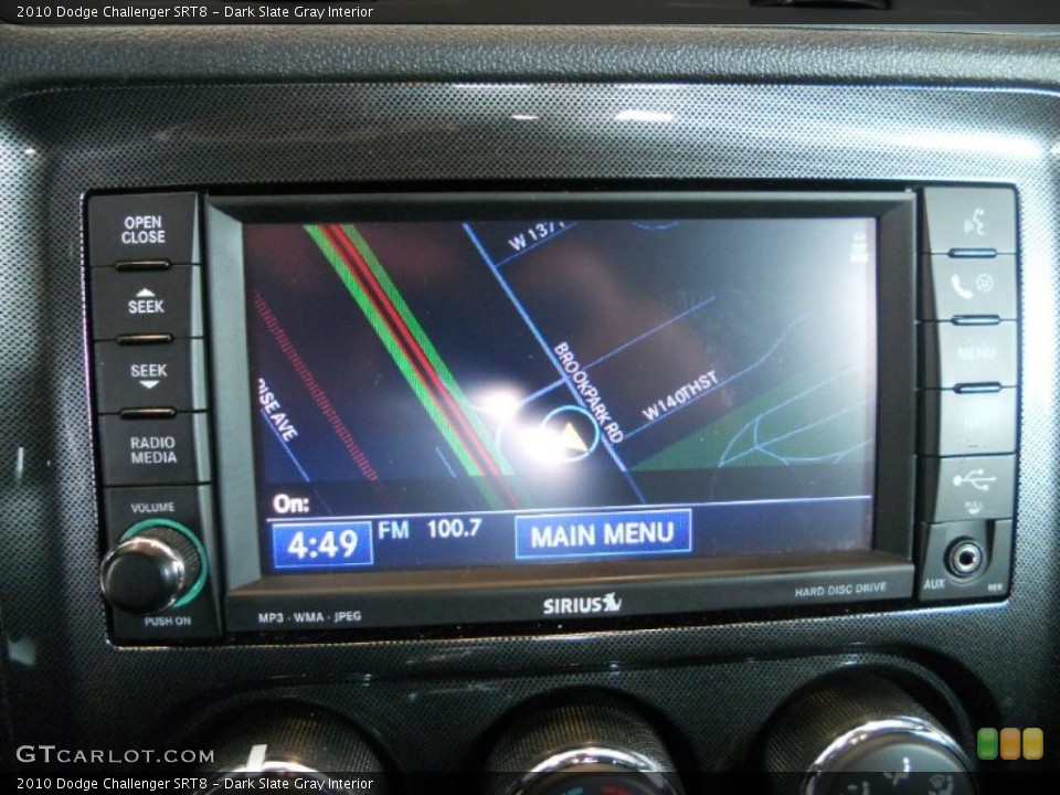 Dark Slate Gray Interior Navigation for the 2010 Dodge Challenger SRT8 #54092850