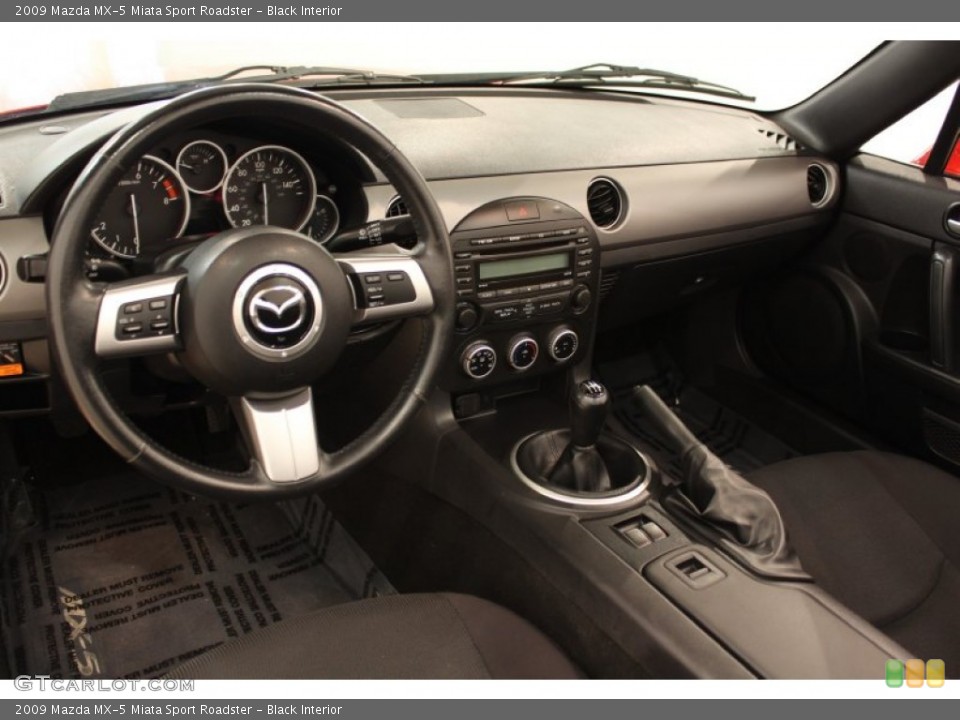 Black Interior Dashboard for the 2009 Mazda MX-5 Miata Sport Roadster #54093245
