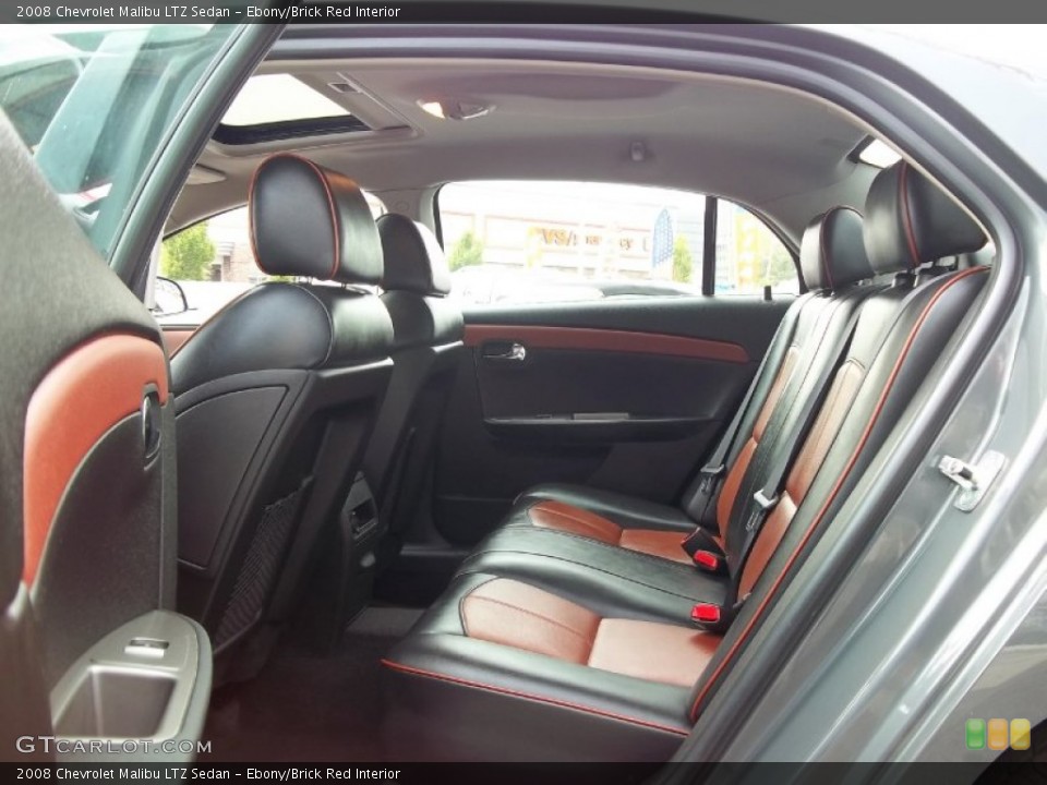 Ebony/Brick Red Interior Photo for the 2008 Chevrolet Malibu LTZ Sedan #54096371