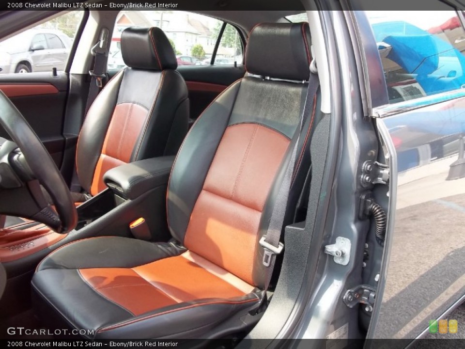 Ebony/Brick Red Interior Photo for the 2008 Chevrolet Malibu LTZ Sedan #54096417