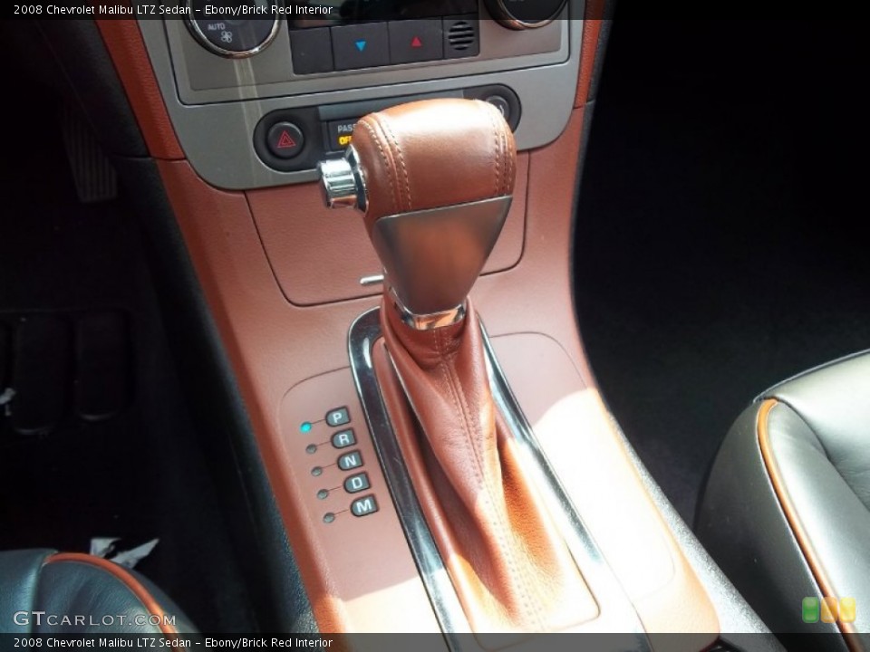 Ebony/Brick Red Interior Transmission for the 2008 Chevrolet Malibu LTZ Sedan #54096447