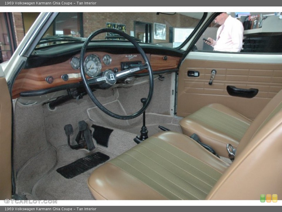 Tan Interior Photo for the 1969 Volkswagen Karmann Ghia Coupe #54097743