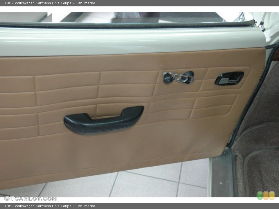 Tan Interior Door Panel for the 1969 Volkswagen Karmann Ghia Coupe #54097752