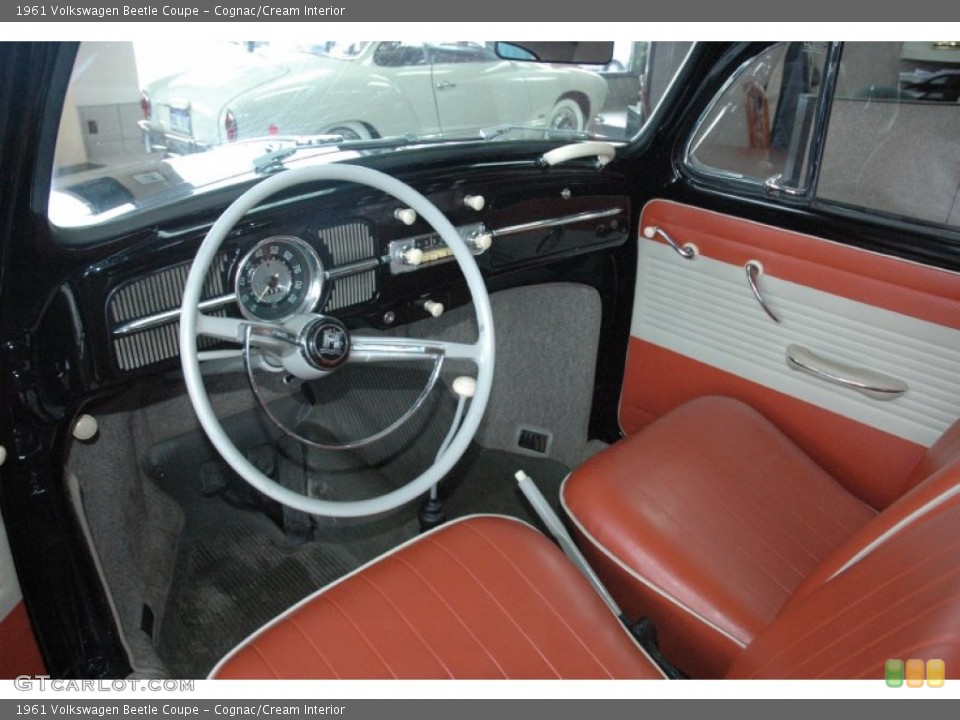 Cognac/Cream Interior Photo for the 1961 Volkswagen Beetle Coupe #54097941