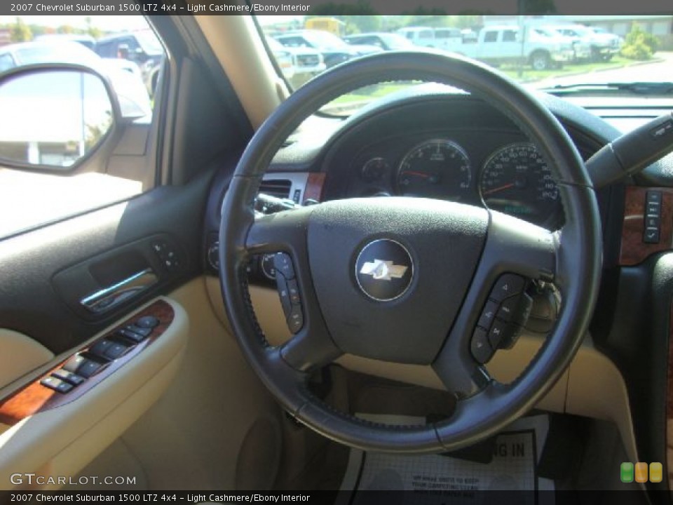 Light Cashmere/Ebony Interior Steering Wheel for the 2007 Chevrolet Suburban 1500 LTZ 4x4 #54099105
