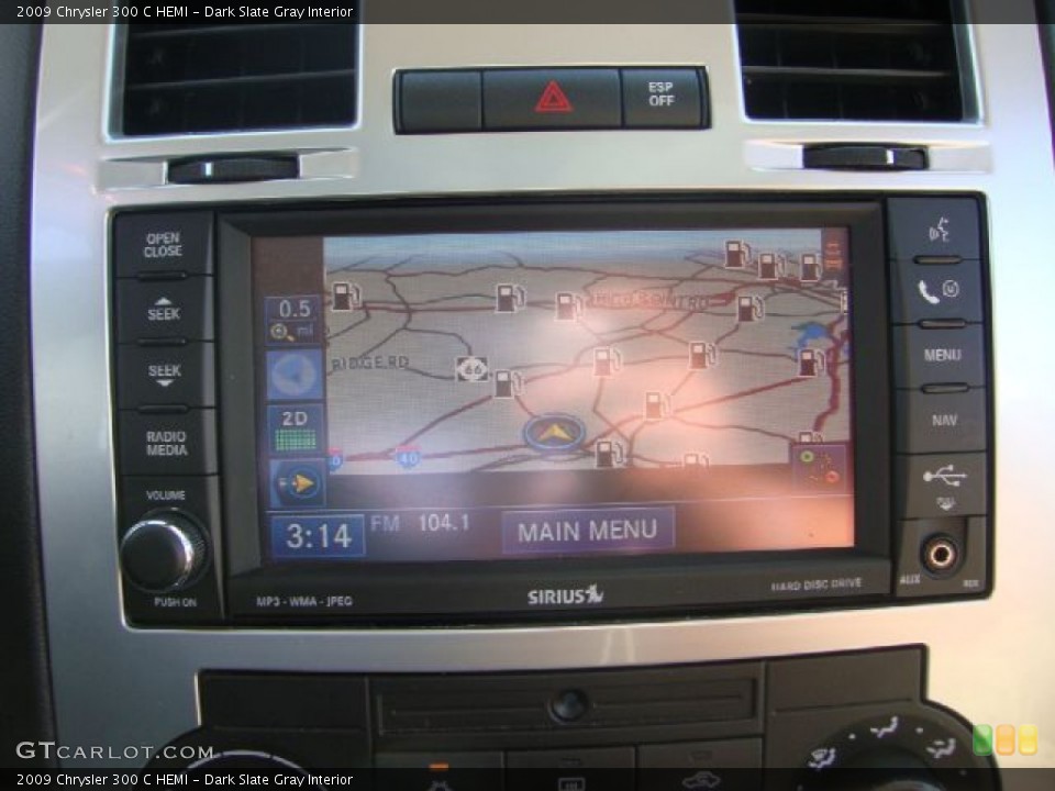 Dark Slate Gray Interior Navigation for the 2009 Chrysler 300 C HEMI #54100347