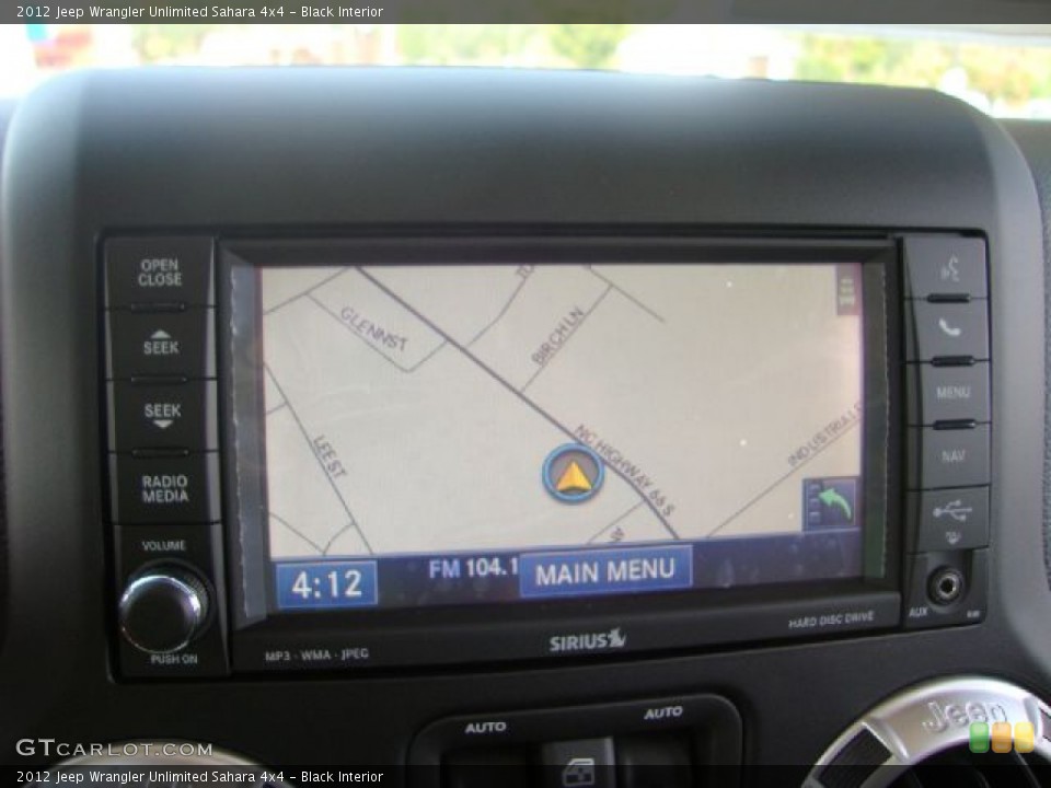 Black Interior Navigation for the 2012 Jeep Wrangler Unlimited Sahara 4x4 #54111854