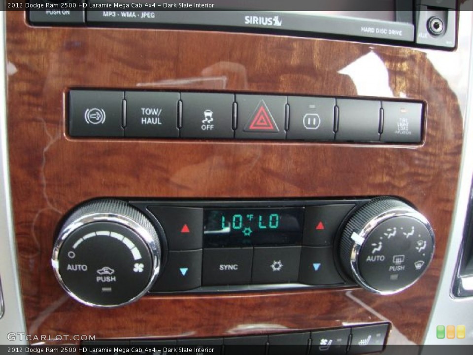 Dark Slate Interior Controls for the 2012 Dodge Ram 2500 HD Laramie Mega Cab 4x4 #54112095