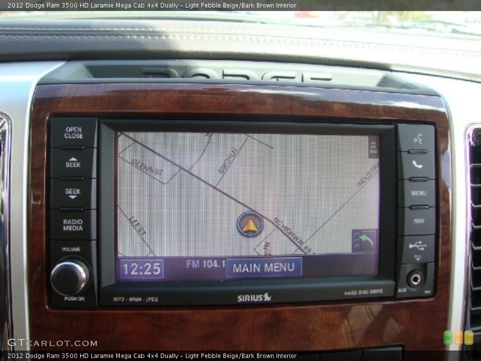 Light Pebble Beige/Bark Brown Interior Navigation for the 2012 Dodge Ram 3500 HD Laramie Mega Cab 4x4 Dually #54112476