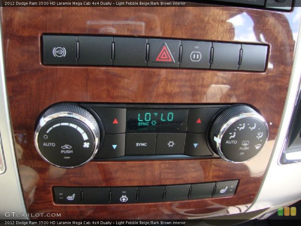 Light Pebble Beige/Bark Brown Interior Controls for the 2012 Dodge Ram 3500 HD Laramie Mega Cab 4x4 Dually #54112479