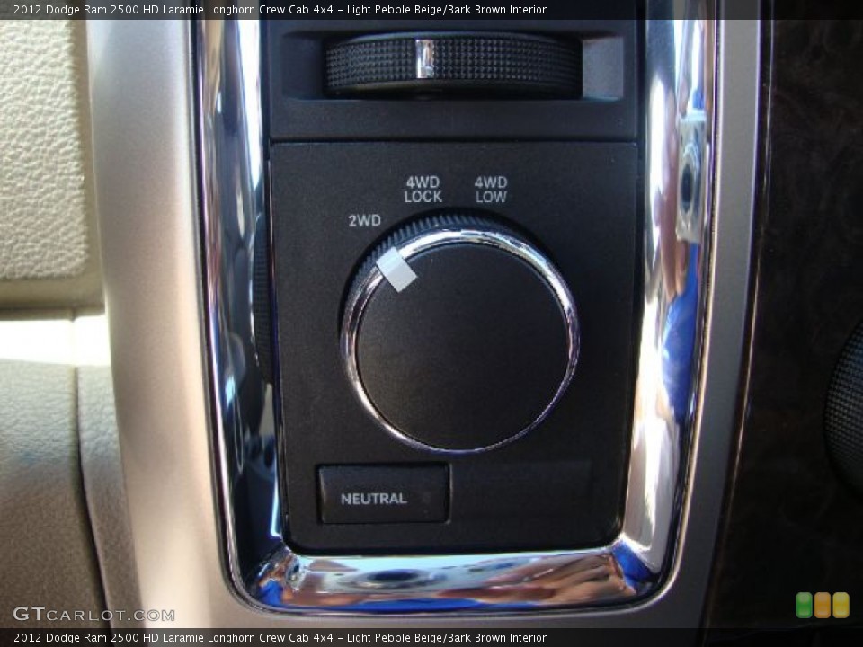 Light Pebble Beige/Bark Brown Interior Controls for the 2012 Dodge Ram 2500 HD Laramie Longhorn Crew Cab 4x4 #54112650