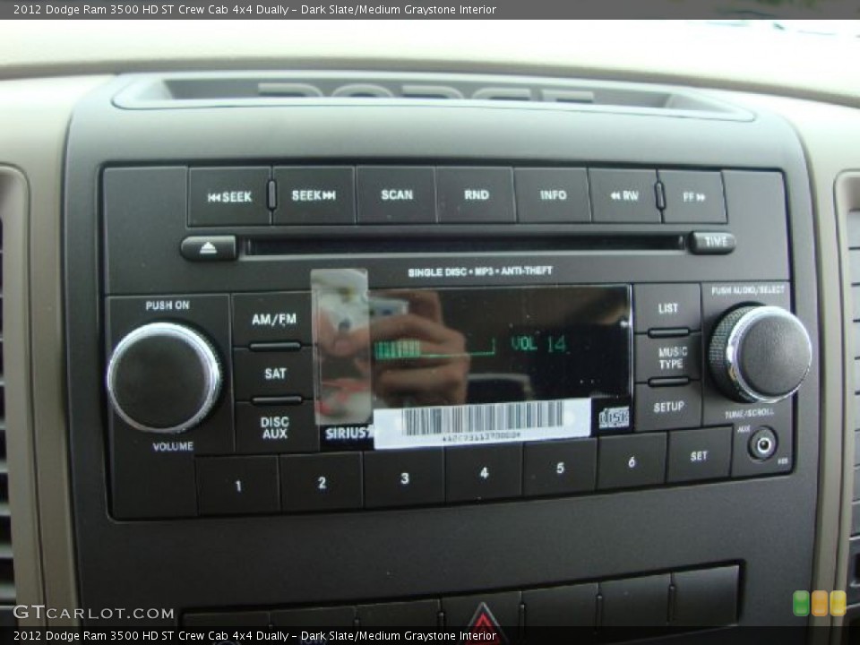 Dark Slate/Medium Graystone Interior Audio System for the 2012 Dodge Ram 3500 HD ST Crew Cab 4x4 Dually #54113506