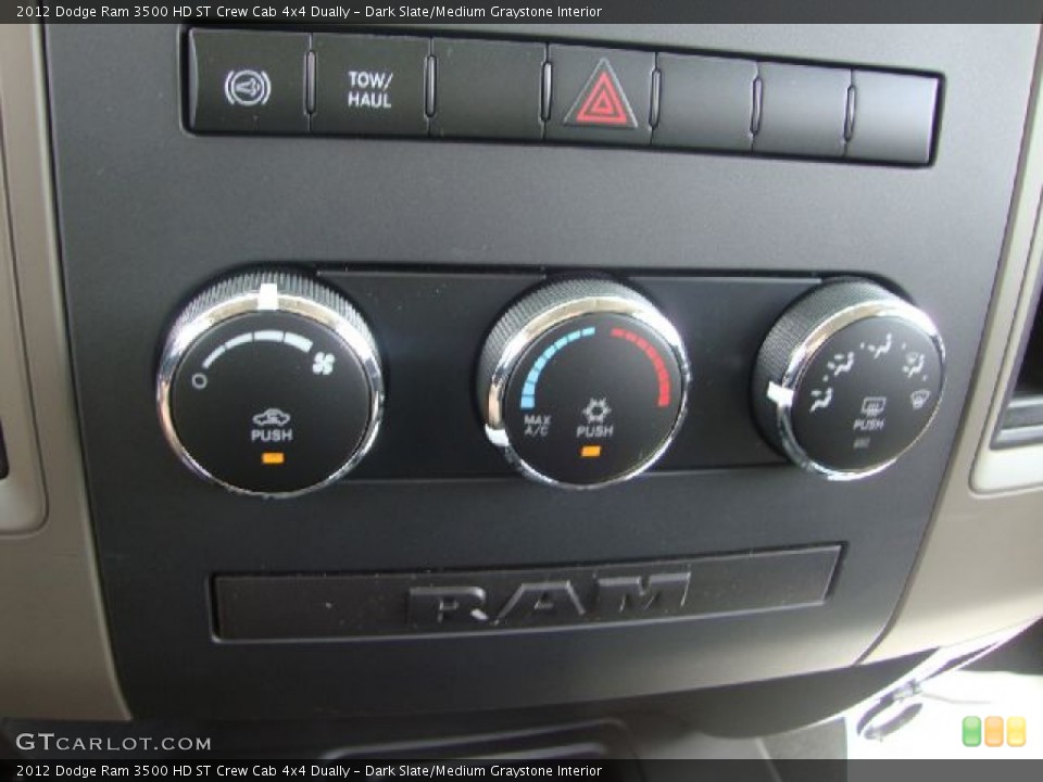 Dark Slate/Medium Graystone Interior Controls for the 2012 Dodge Ram 3500 HD ST Crew Cab 4x4 Dually #54113514