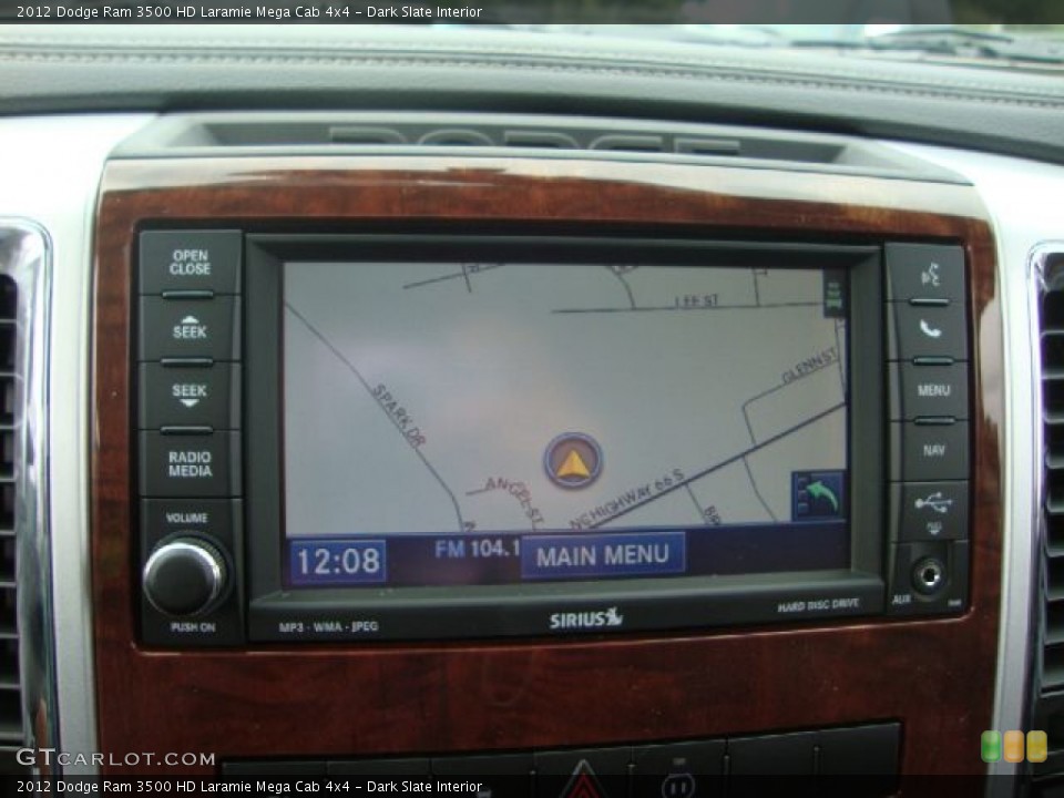 Dark Slate Interior Navigation for the 2012 Dodge Ram 3500 HD Laramie Mega Cab 4x4 #54113721