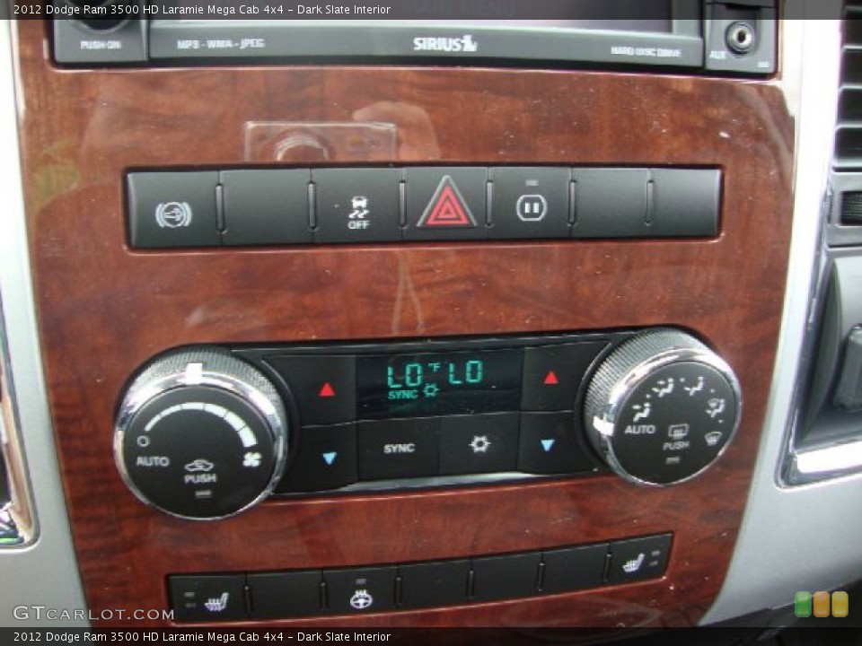 Dark Slate Interior Controls for the 2012 Dodge Ram 3500 HD Laramie Mega Cab 4x4 #54113727