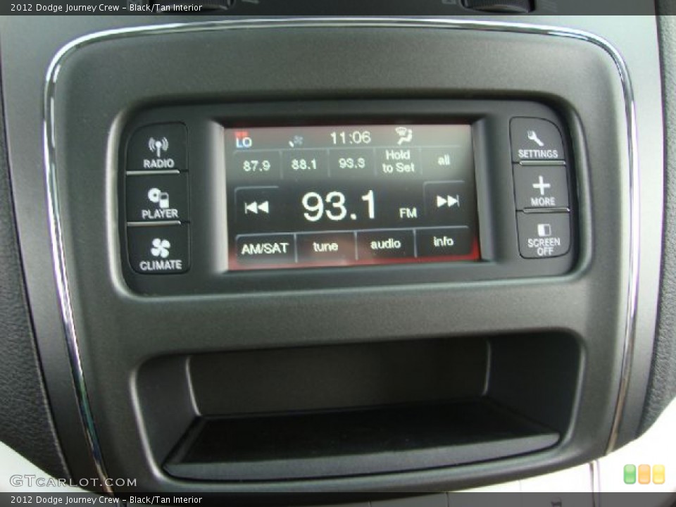 Black/Tan Interior Controls for the 2012 Dodge Journey Crew #54113913