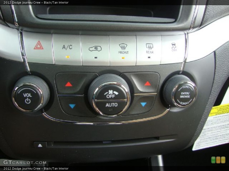 Black/Tan Interior Controls for the 2012 Dodge Journey Crew #54113919