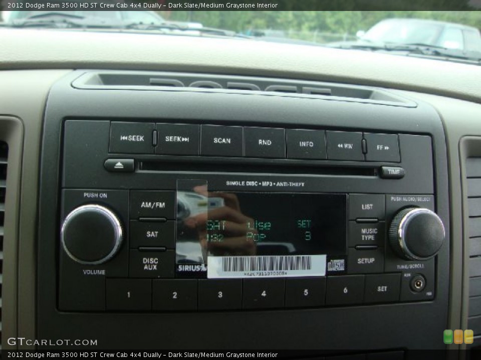 Dark Slate/Medium Graystone Interior Audio System for the 2012 Dodge Ram 3500 HD ST Crew Cab 4x4 Dually #54114081