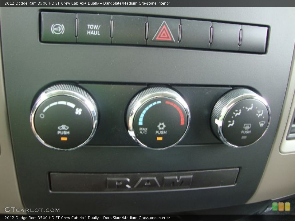 Dark Slate/Medium Graystone Interior Controls for the 2012 Dodge Ram 3500 HD ST Crew Cab 4x4 Dually #54114090