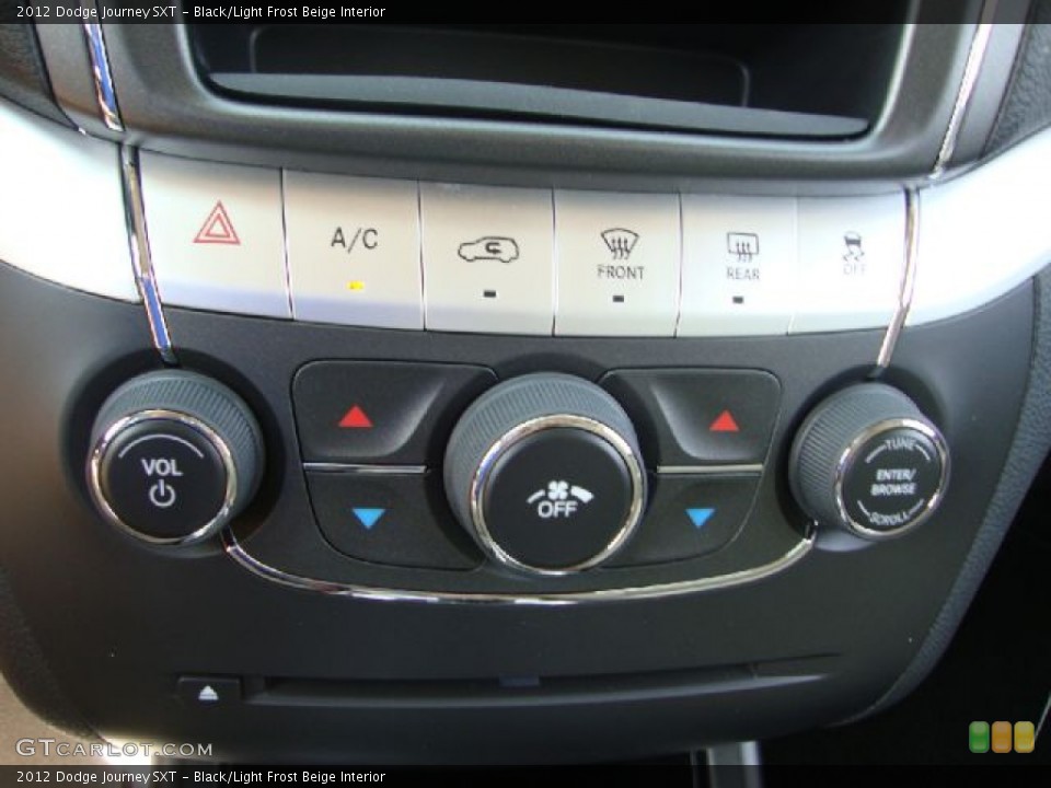 Black/Light Frost Beige Interior Controls for the 2012 Dodge Journey SXT #54114967